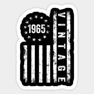 59 Years Old Gifts Vintage 1965 American Flag 59th Birthday Sticker